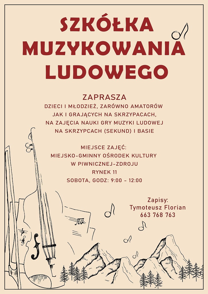 Szkółka muzykowania ludowego - nabór