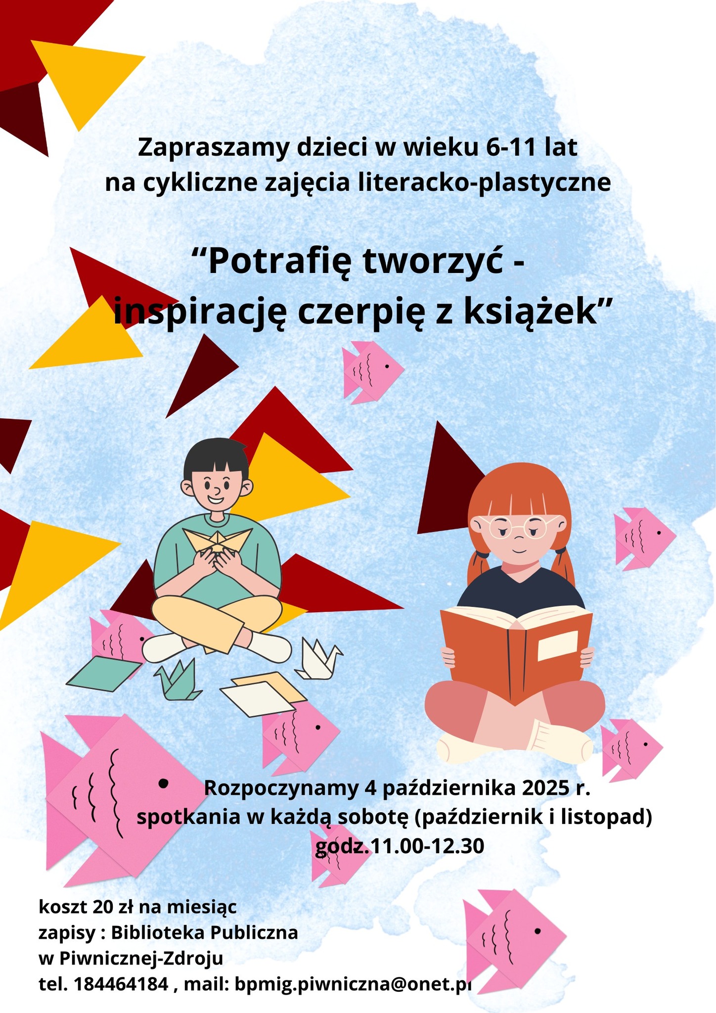 Zajęcia literacko-plastyczne w piwniczańskiej bibliotece