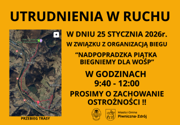 Utrudnienia w Ruchu w związku z organizacją Biegu