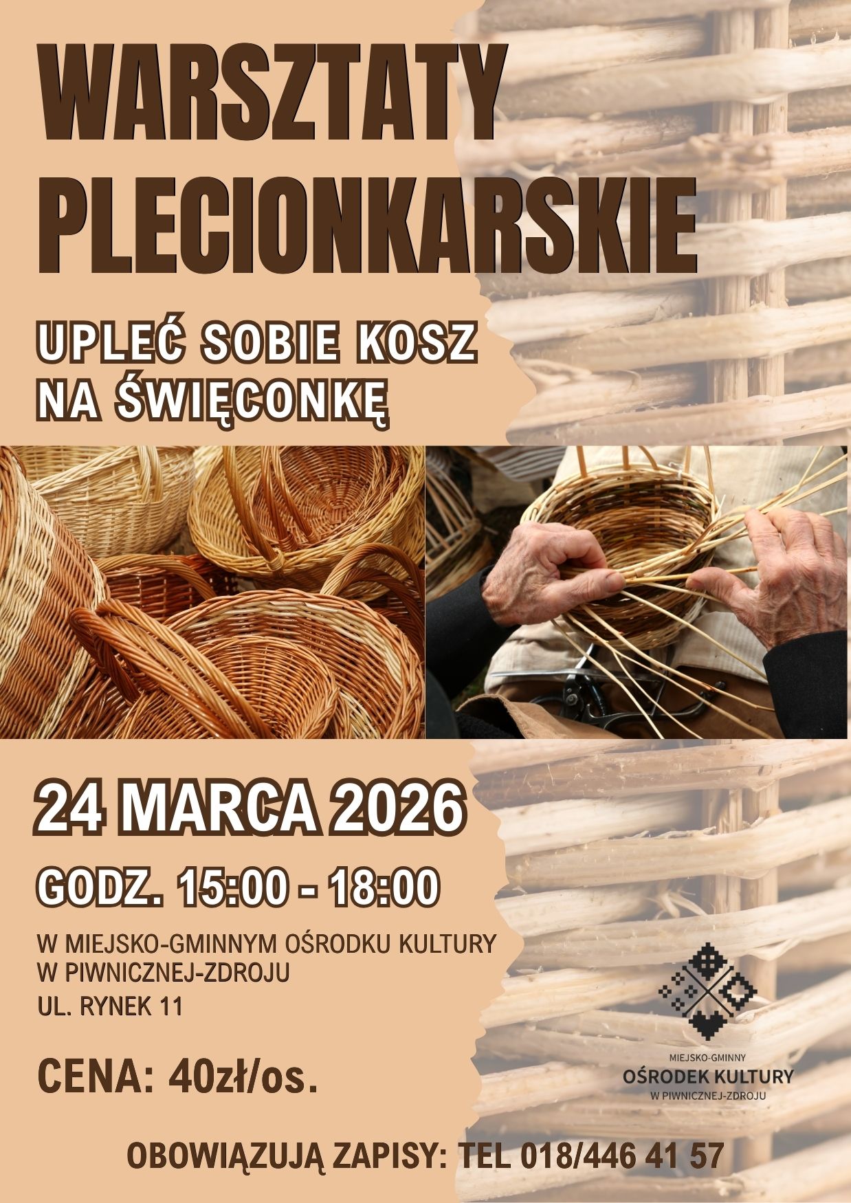 Zapraszamy na wyjątkowe warsztaty plecionkarskie!