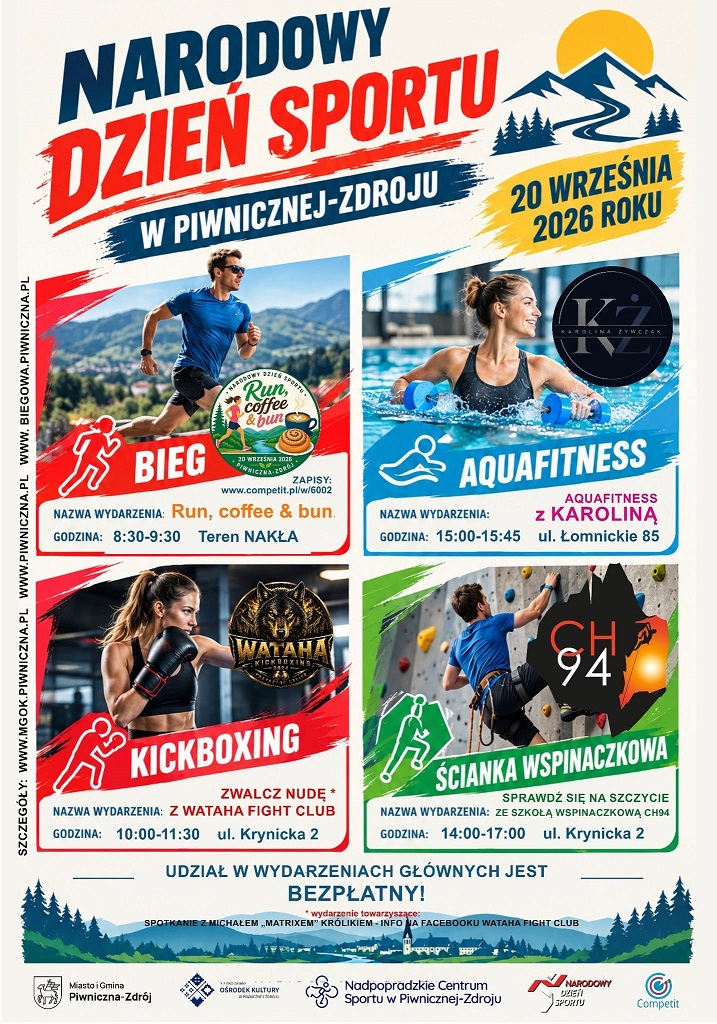 Narodowy Dzień Sportu - pierwszy raz w Piwnicznej-Zdroju